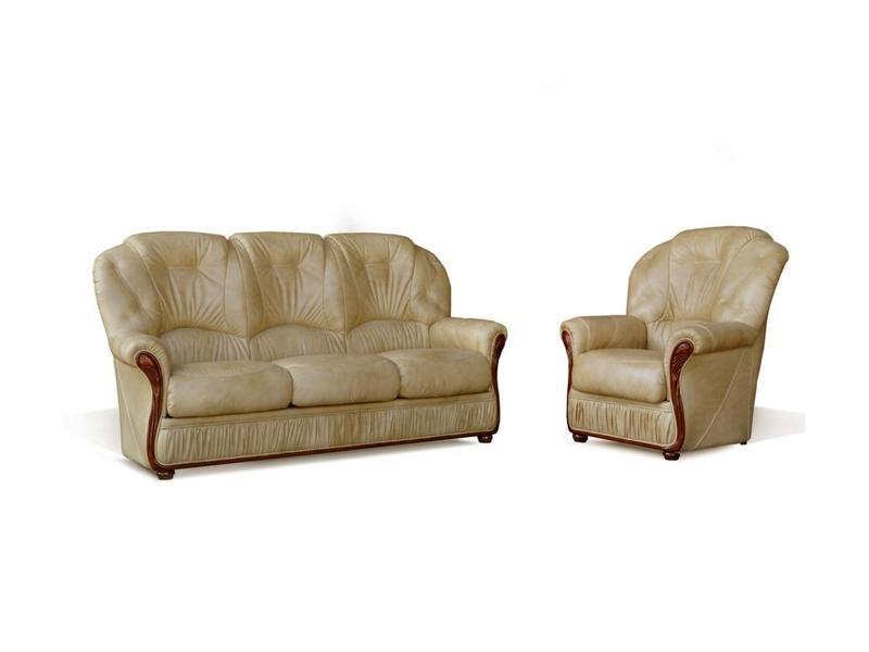 Image of Couchgarnitur Leder 3+1 Büffelleder DAPHNE Couchgarnitur Leder 3+1 Büffelleder DAPHNE