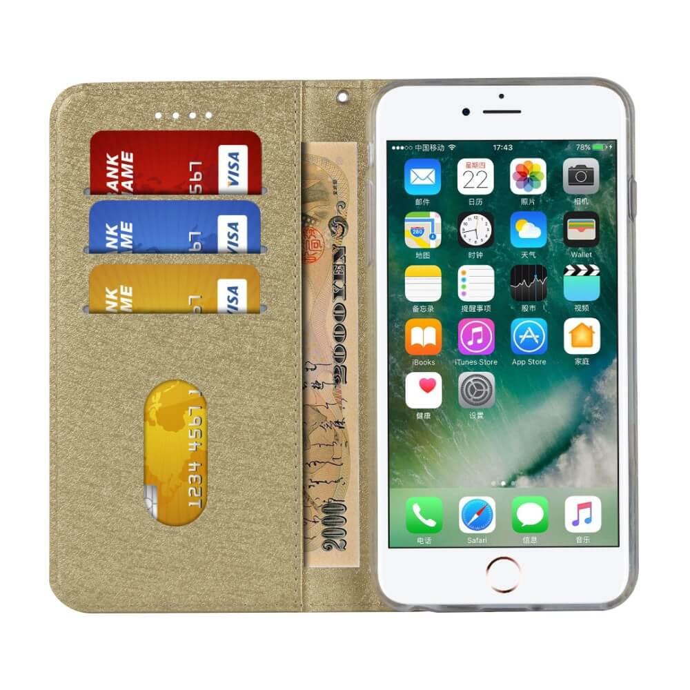 Cover-Discount  iPhone SE / 8 / 7 - Custodia Flip Silk Texture 