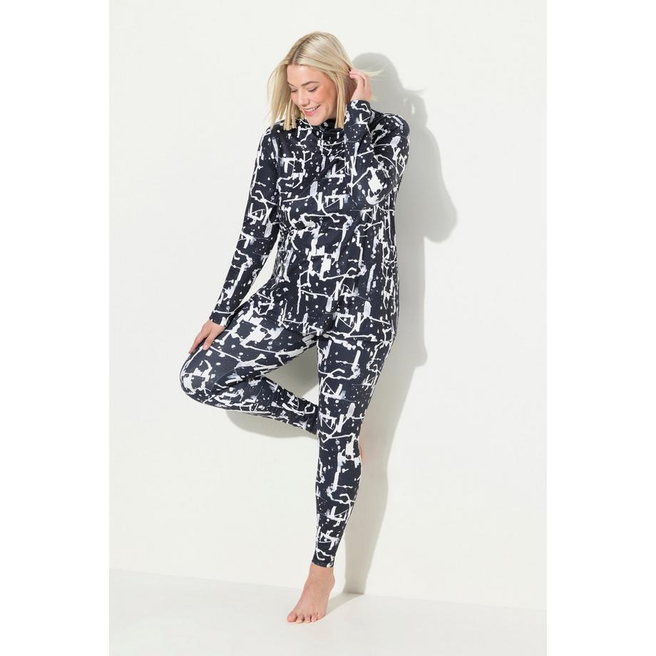 Ulla Popken Legging fonctionnel imprimé à séchage rapide recyclé  
