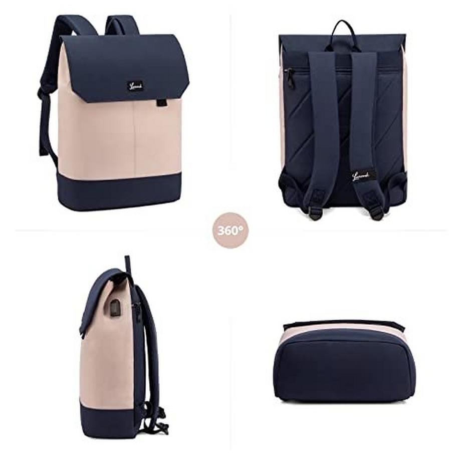 Only-bags.store 15.6 Zoll Laptop Rucksack mit USB Ladeanschluss  