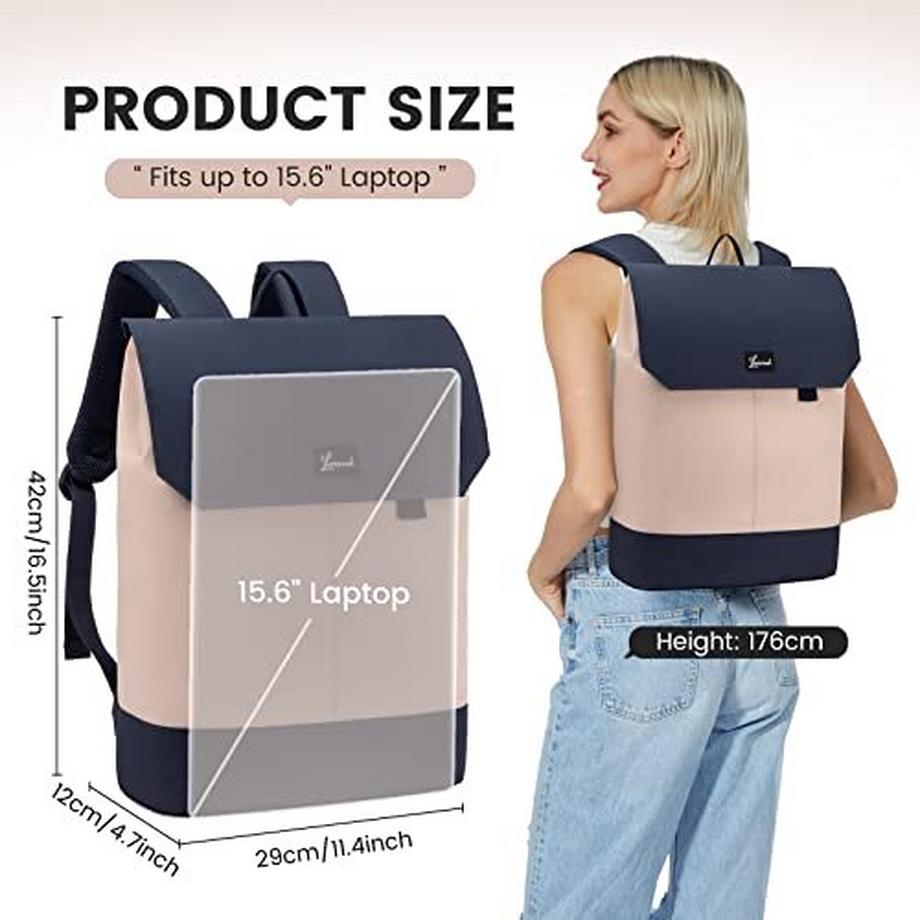 Only-bags.store 15.6 Zoll Laptop Rucksack mit USB Ladeanschluss  