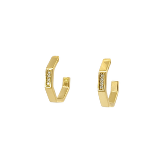 NATKINA  Geometry Half Hoop Earrings 