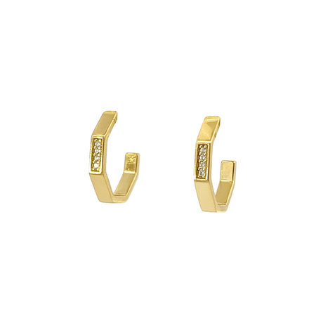 NATKINA  Geometry Half Hoop Earrings 