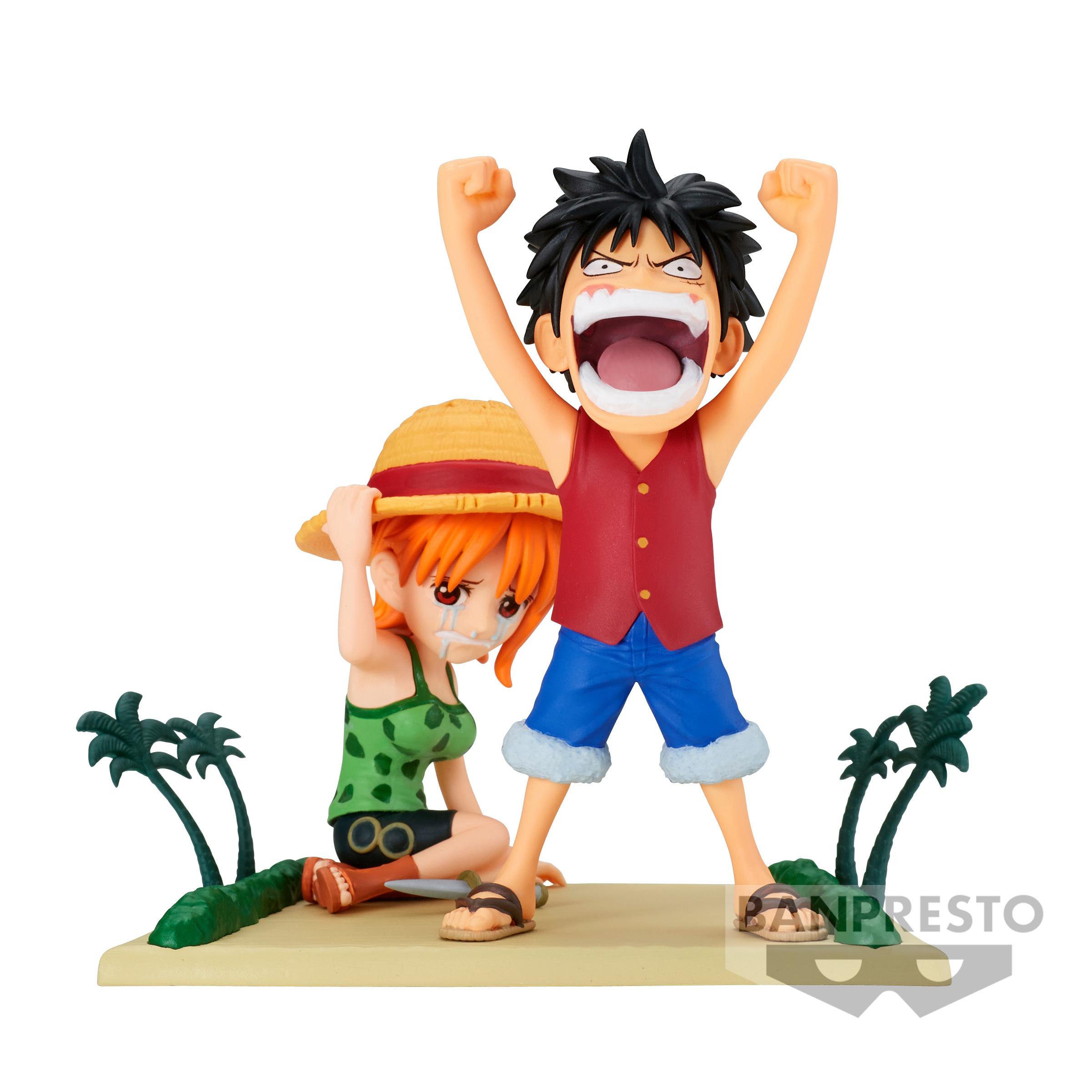 Banpresto  One Piece WCF Log Stories: Luffy & Nami 7cm 