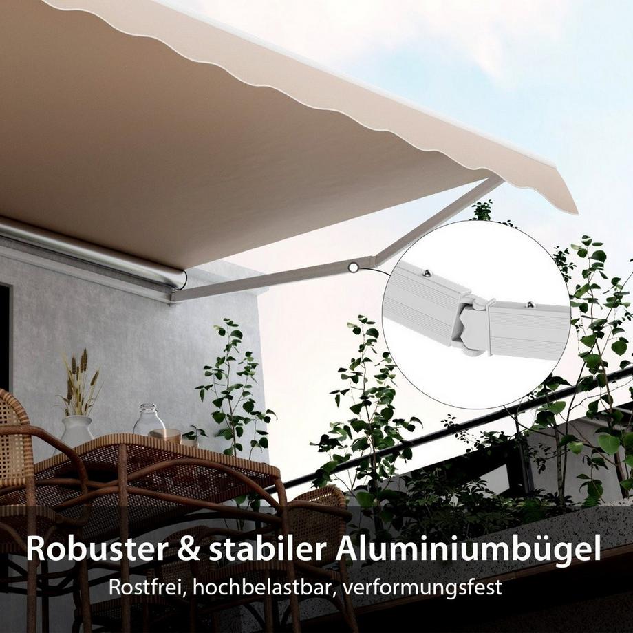 Northix Tenda da sole retrattile con manovella  