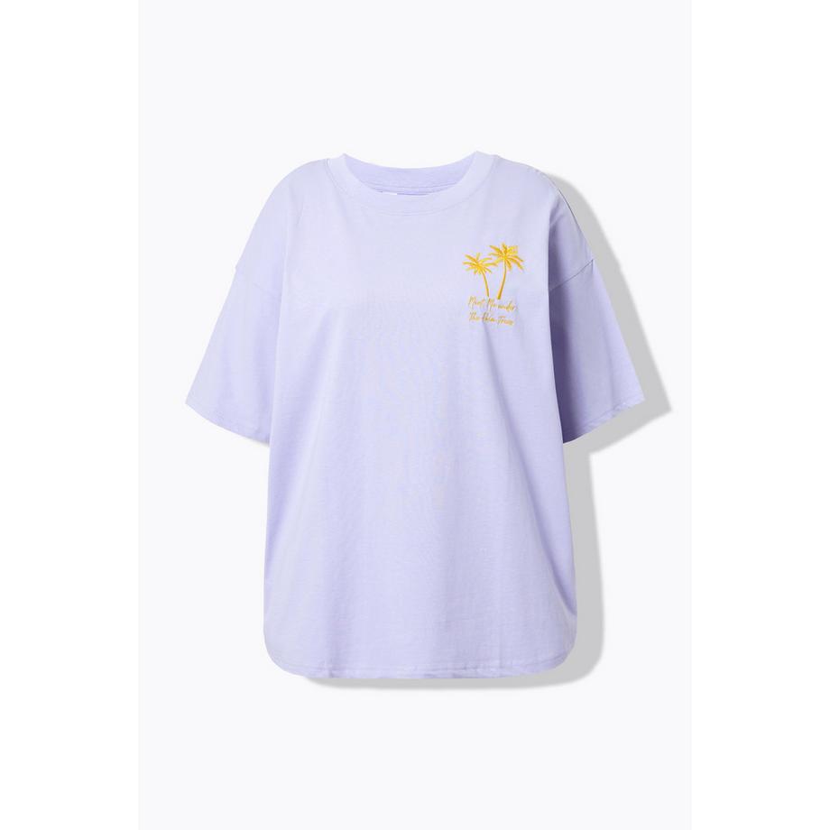 Studio Untold T-shirt Oversize Broderie Palmiers  