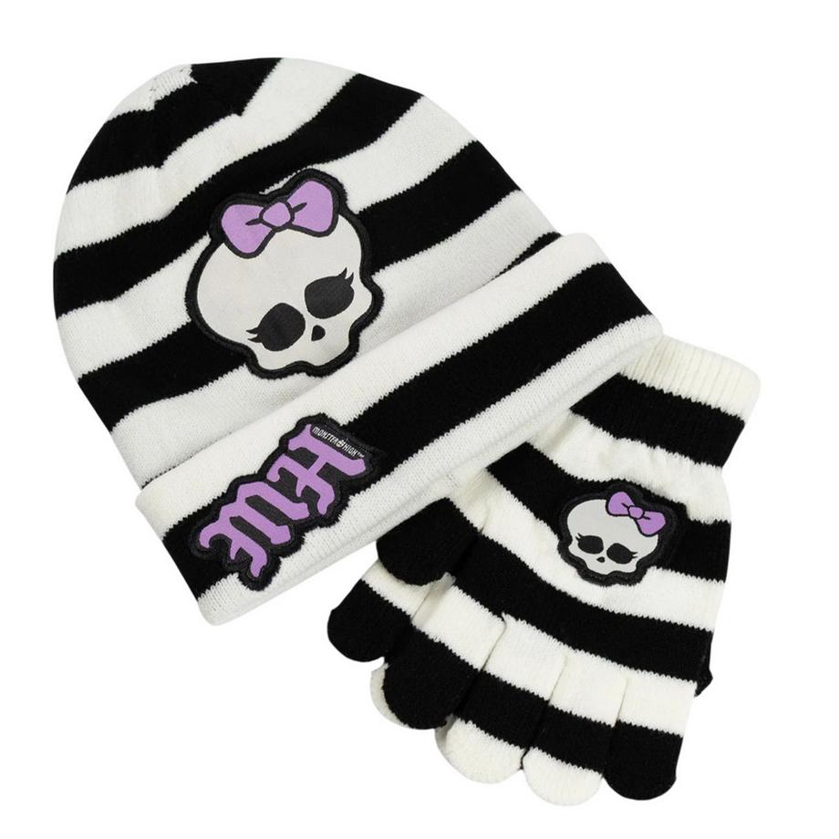 Monster High  Ensemble Bonnet Et Gants Motif Skullette 