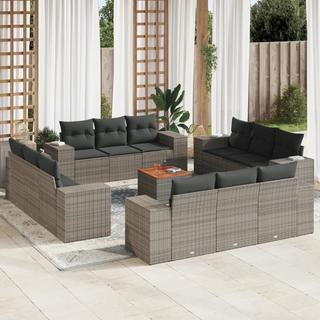 VidaXL set divano da giardino Polirattan  