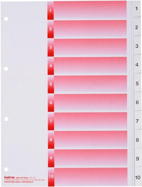 Kolma  KOLMA Register KolmaFlex A4 18.114.16 weiss, 1-10, 4-Loch 