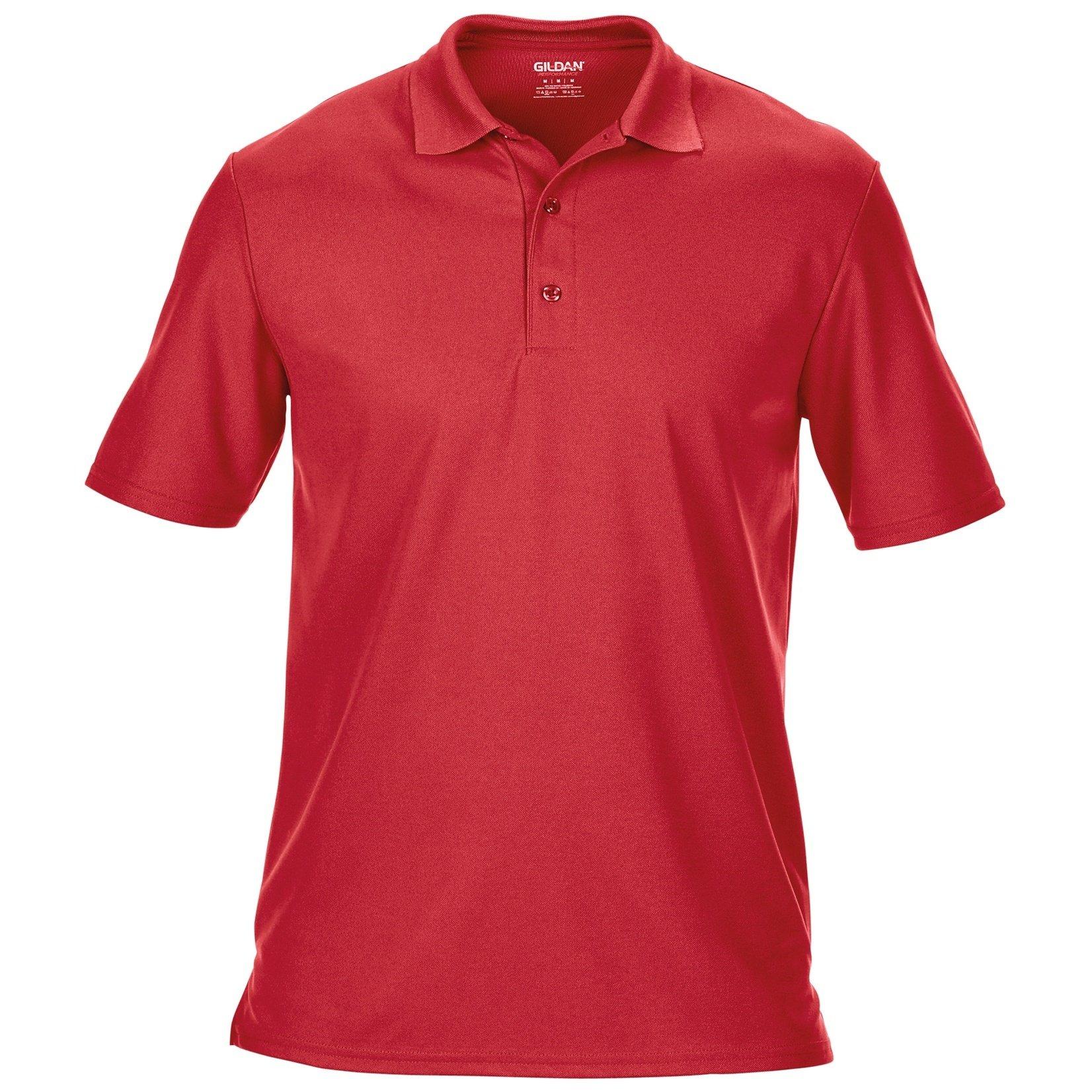 Image of Performance Sport Double Pique Poloshirt Herren Rot Bunt XXL