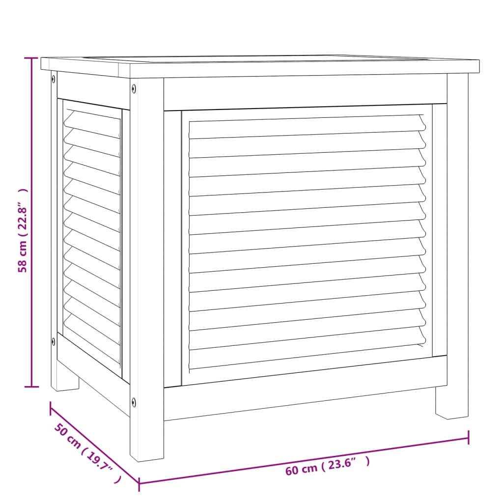 VidaXL Boîte de rangement de jardin teck  