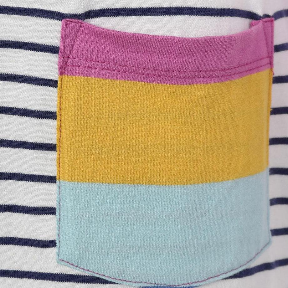 Lazy Jacks Robe T-Shirt Rayée Manches Longues  