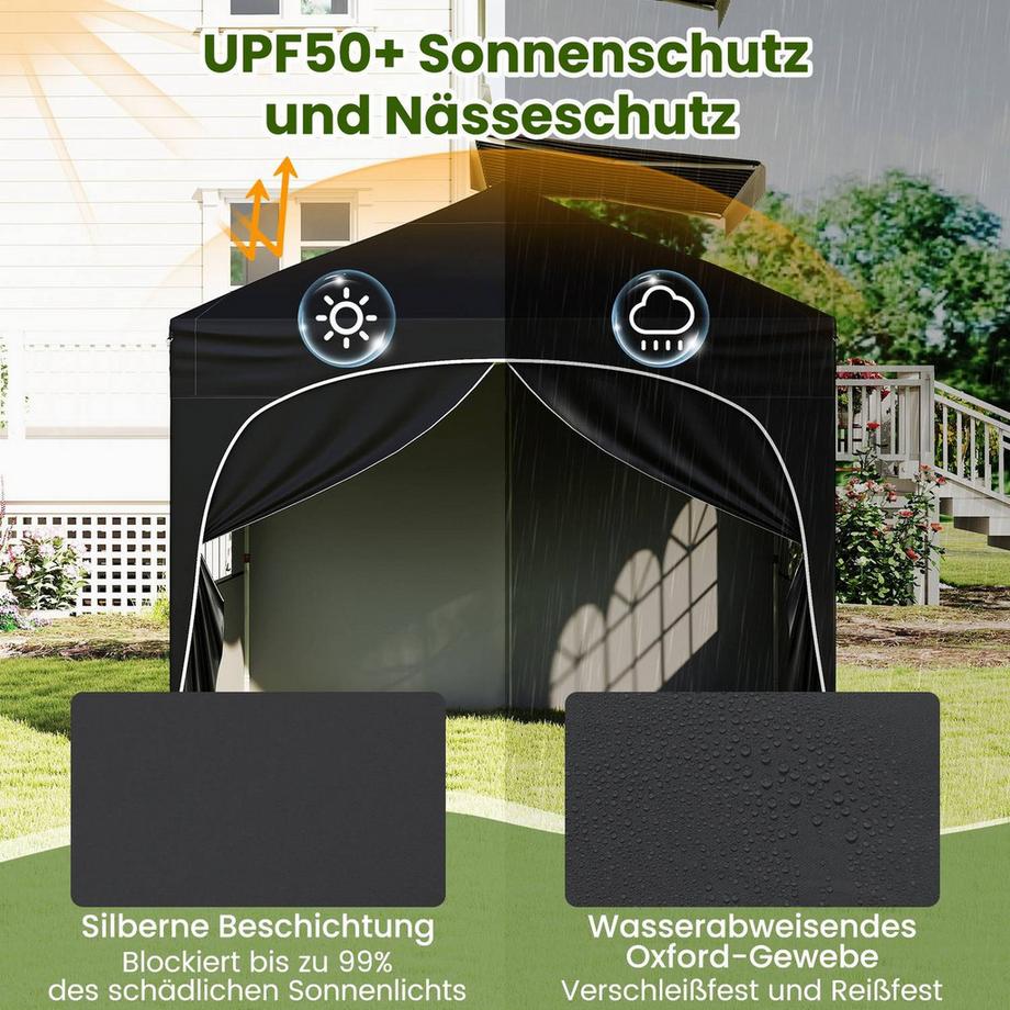 Northix Pop-Up-Überdachungszelt, abnehmbare Wände  