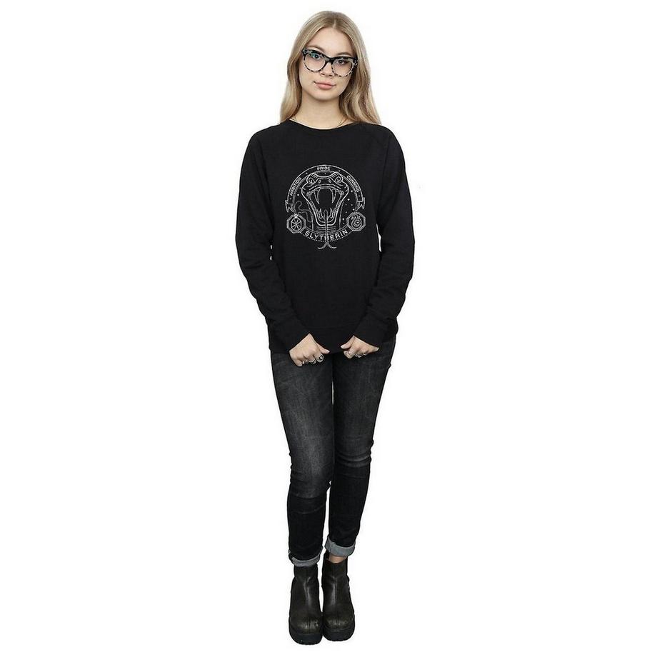 Harry Potter Sweatshirt Imprimé Graphique Serpentard  