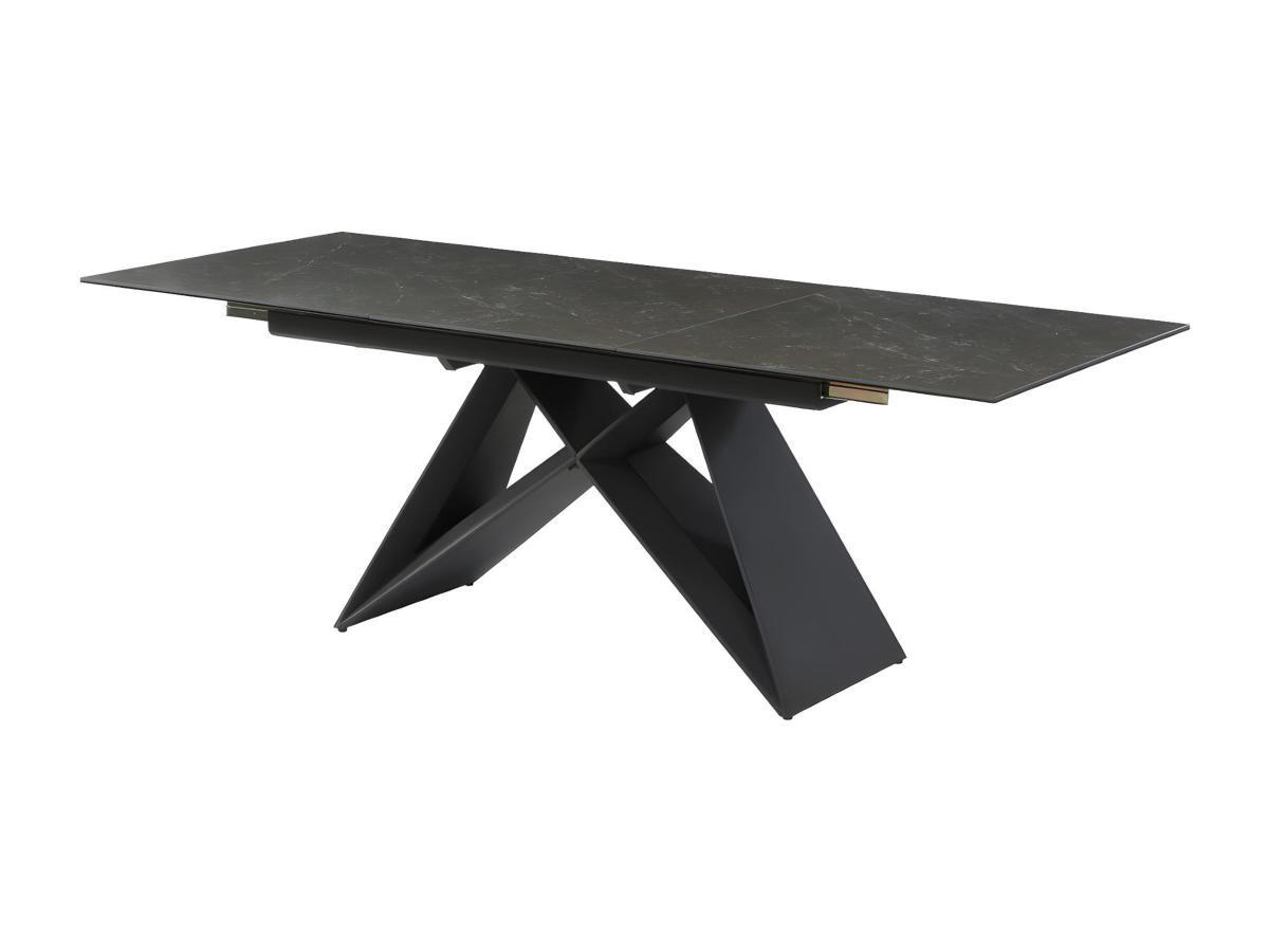 Vente-unique Table à  manger extensible LIBSY 6 à  8 cous Céramique Métal  