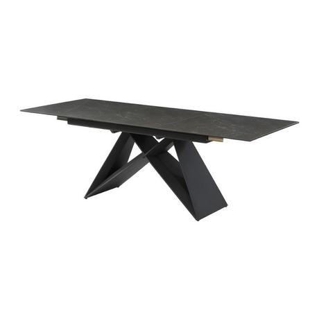 Vente-unique Table à  manger extensible LIBSY 6 à  8 cous Céramique Métal  