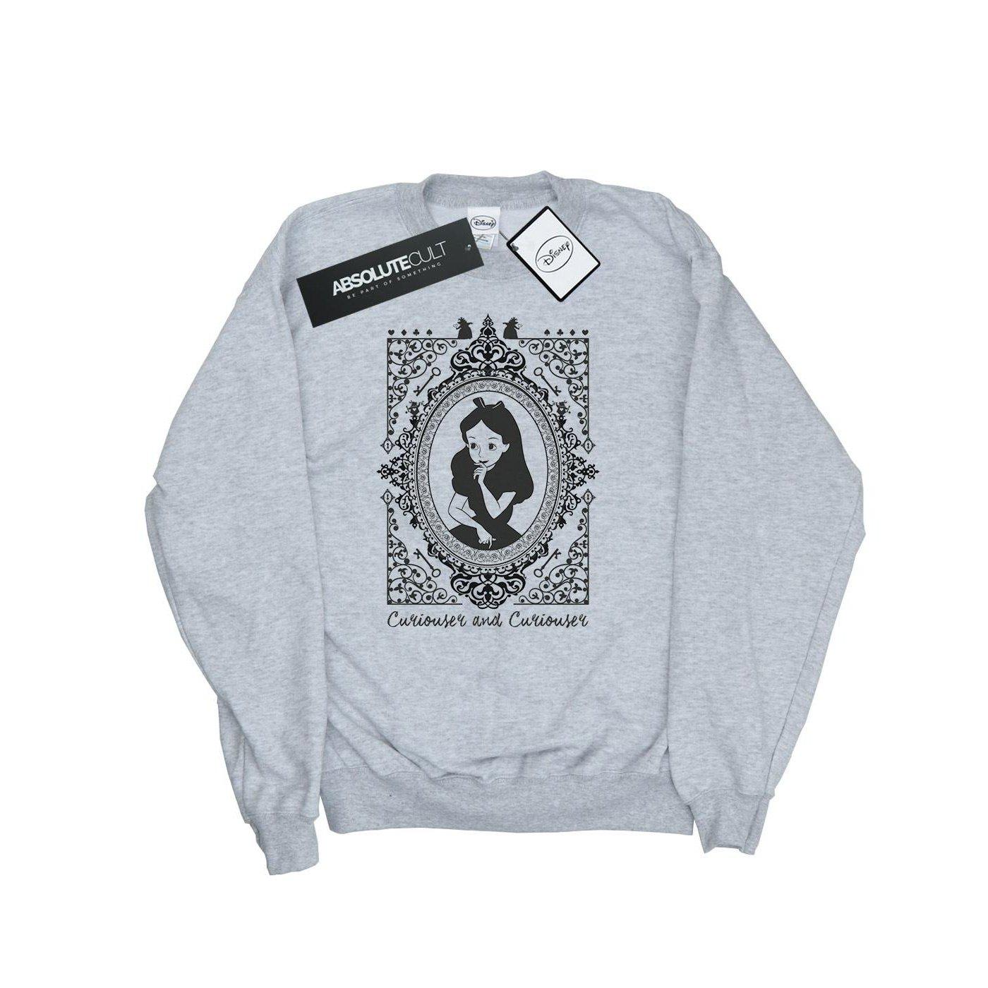 Image of Alice In Wonderland Frame Sweatshirt Damen Grau L