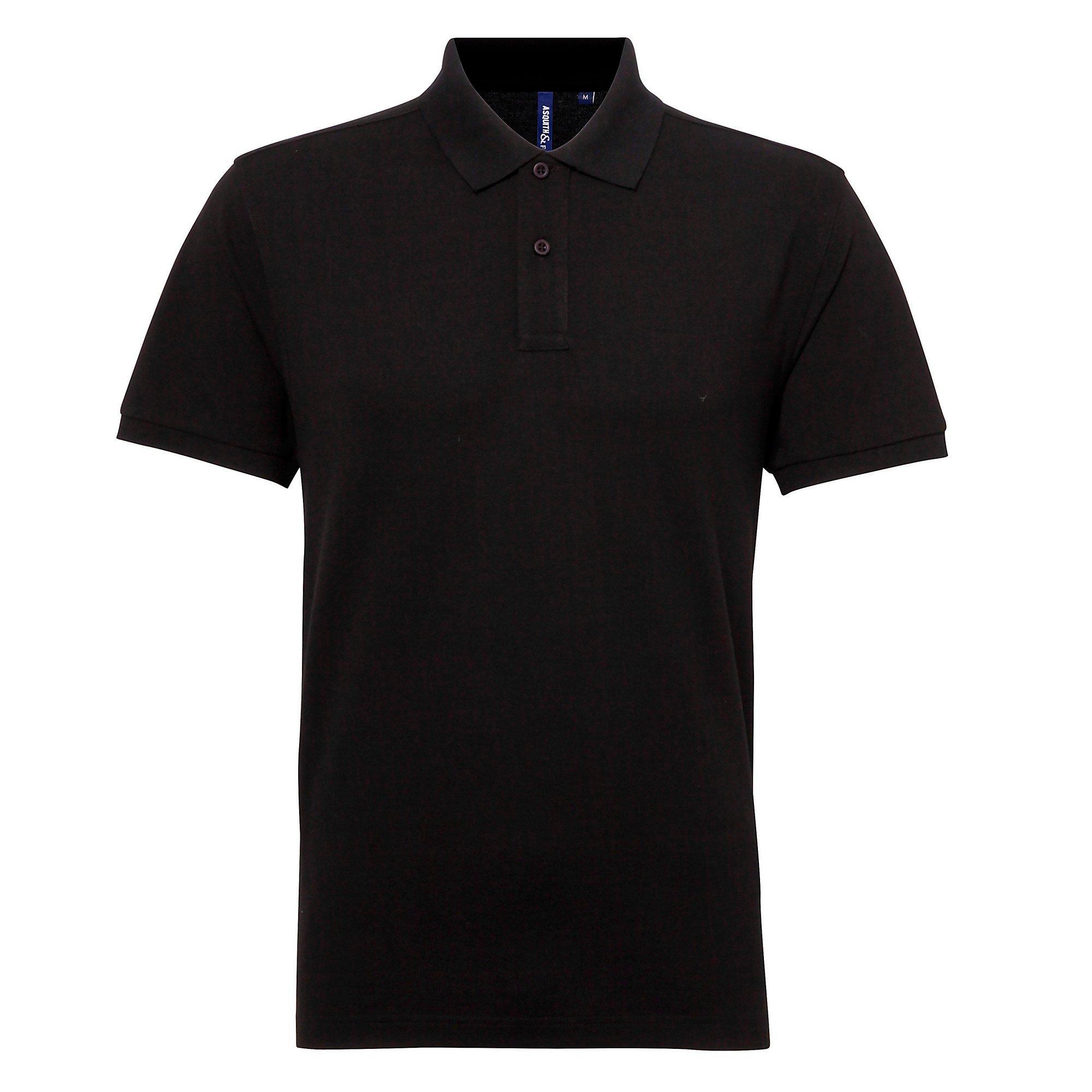 Image of Asquith&fox Poloshirt Herren Schwarz L