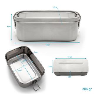 Intirilife Lunchbox portatile in acciaio inossidabile  