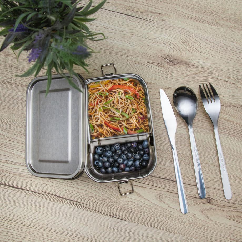 Intirilife Boîte à repas portable en acier inoxydable  