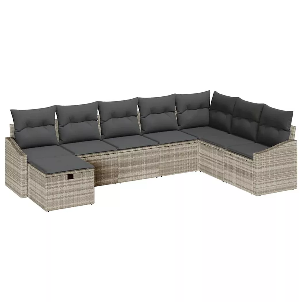 vidaXL Gartensofa-set 8 stk. Poly-Rattan