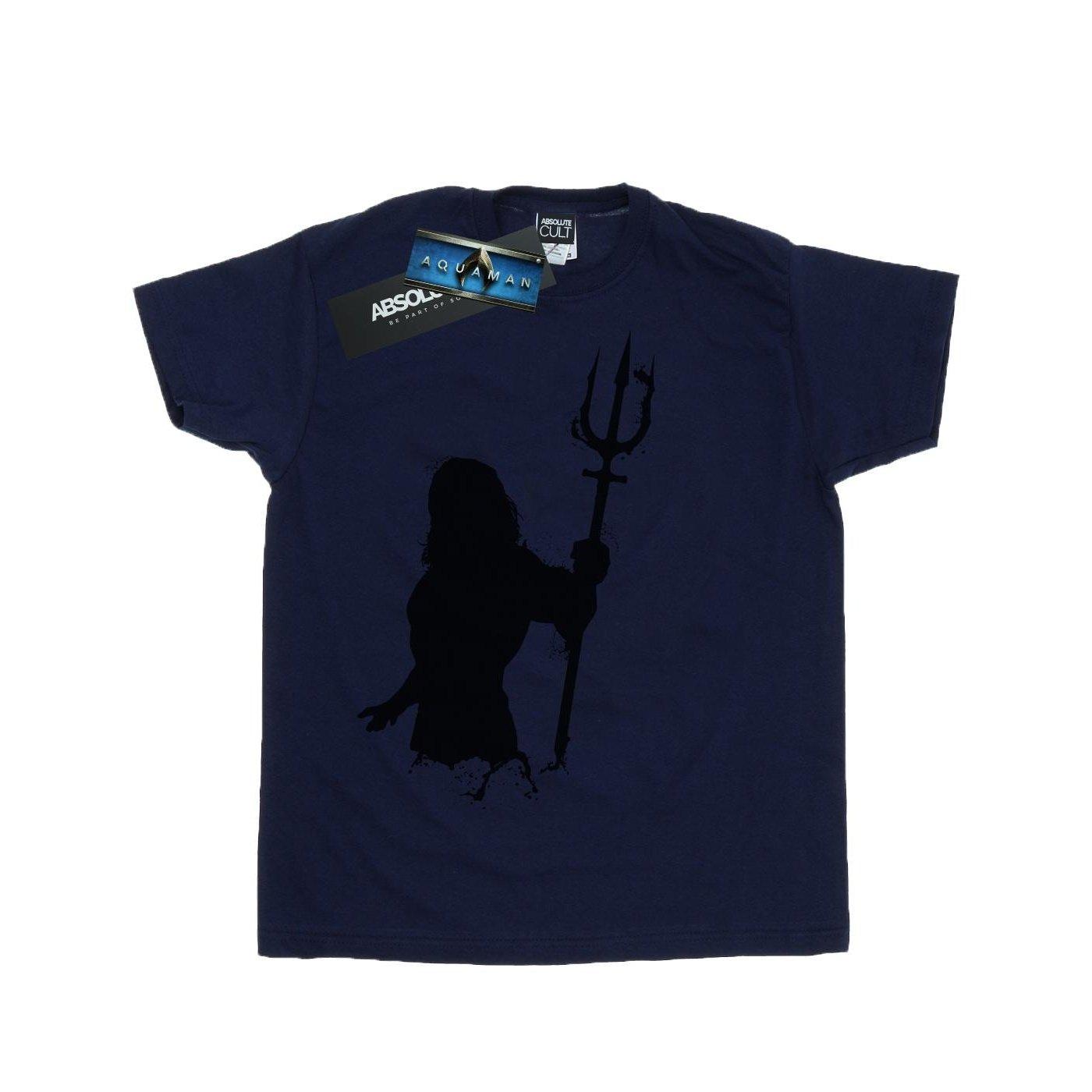 Image of Aquaman Mono Silhouette Tshirt Herren Marine L