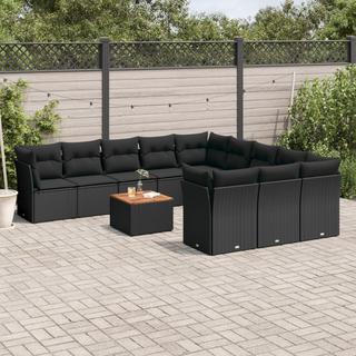 VidaXL Ensemble de canapés de jardin rotin synthétique  