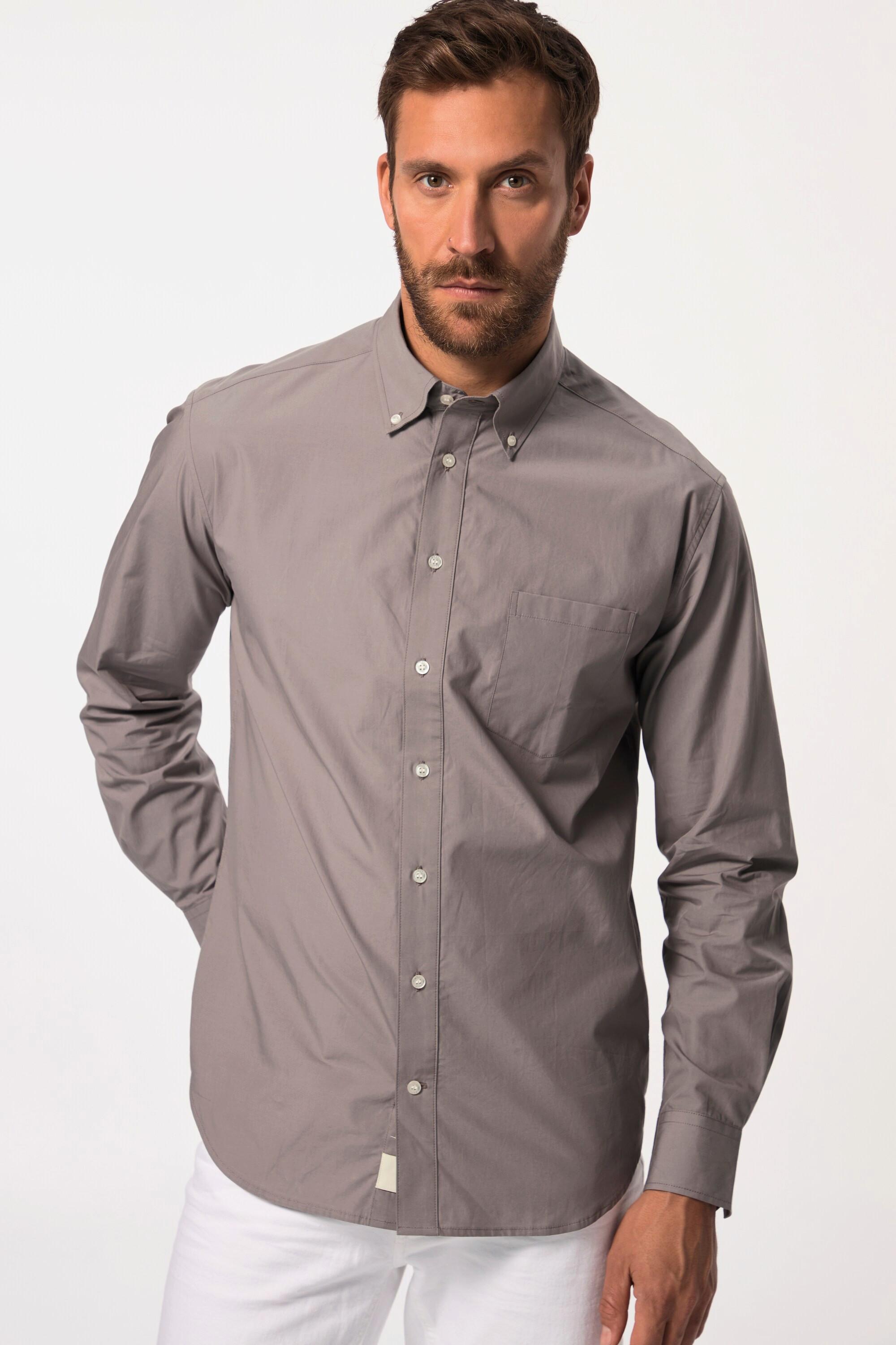 JP1880  Camicia con maniche lunghe, colletto button-down e cotone biologico certificato secondo il GOTS 