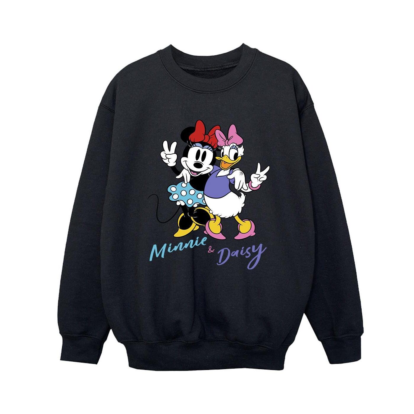 Image of Minnie Mouse And Daisy Sweatshirt Unisex Schwarz 128