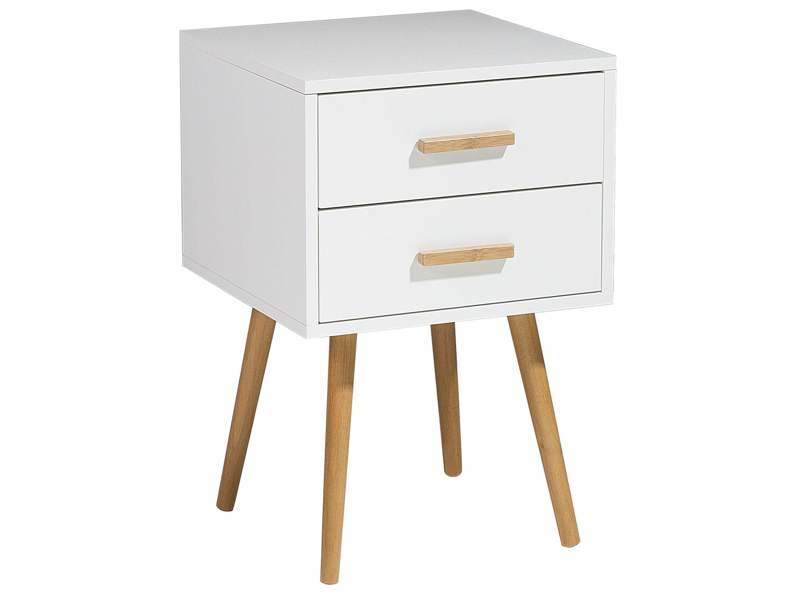 Image of Nachttisch mit 2 Schubladen aus MDF-Platte Modern ALABAMA Nachttisch mit 2 Schubladen aus MDF-Platte Modern ALABAMA