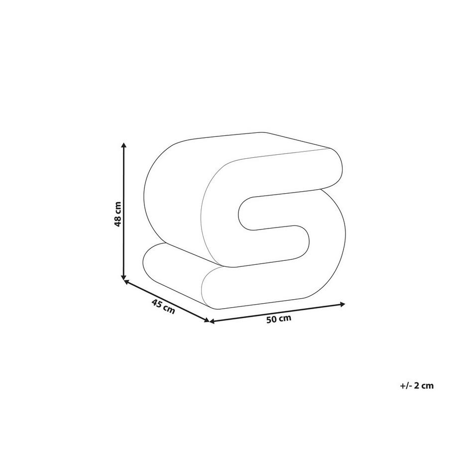 Beliani Pouf aus Chenillegewebe Minimalistisch ARCADIA  