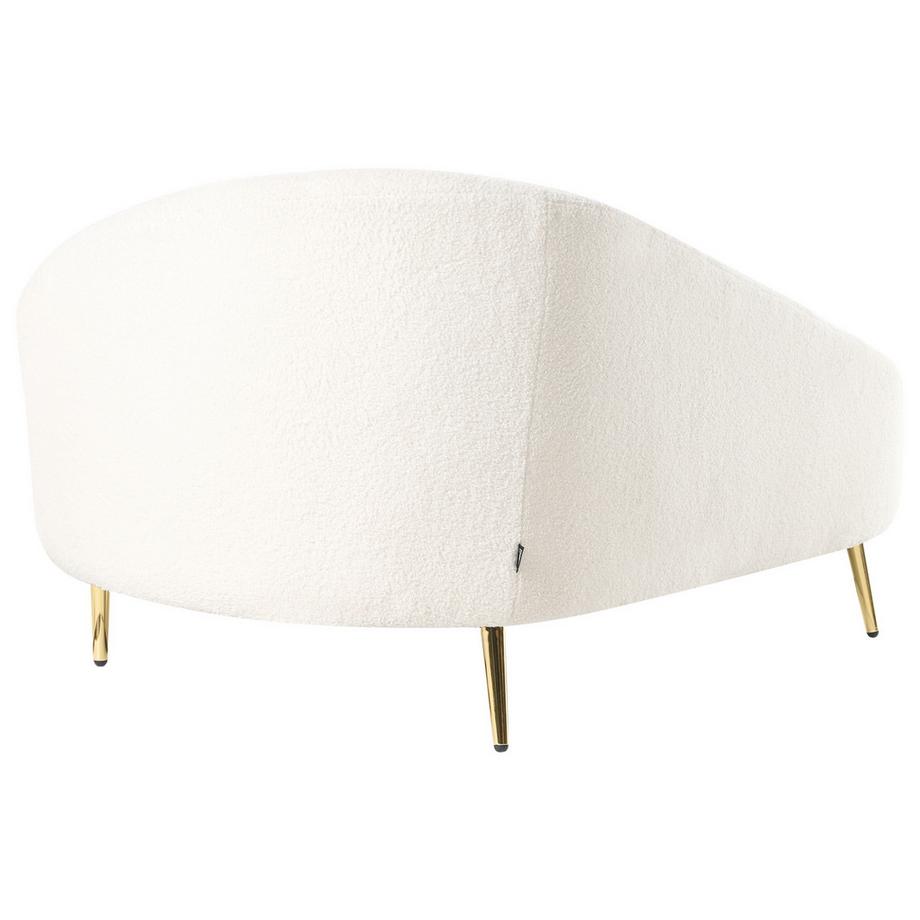 Beliani Rechtsseitige Chaiselongue aus Bouclé Minimalistisch VALREAS  