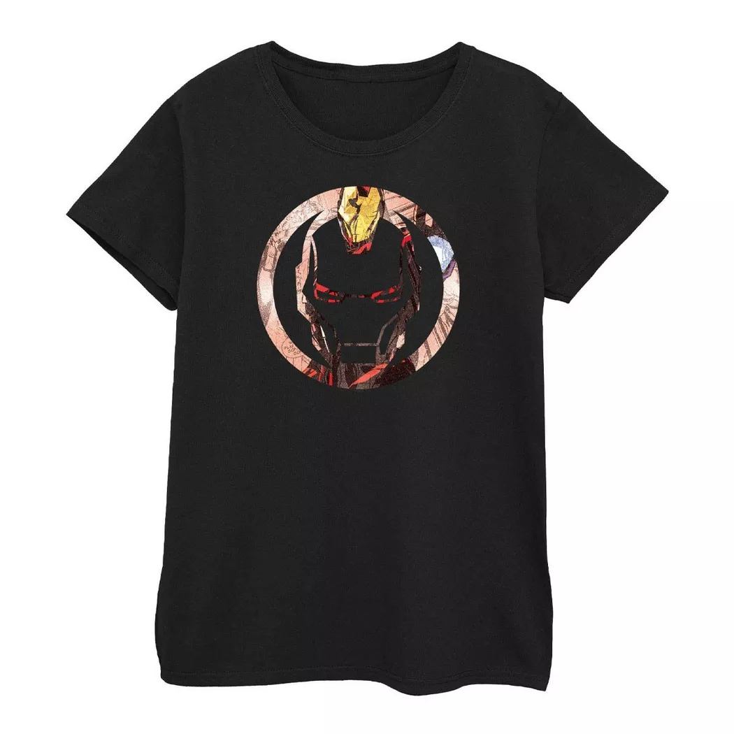 Iron Man - TShirt, für Damen, Schwarz, Größe L