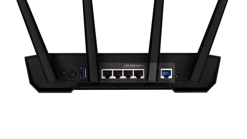 ASUS  TUF Gaming AX3000 V2 router wireless Gigabit Ethernet Dual-band (2.4 GHz/5 GHz) Nero, Arancione 