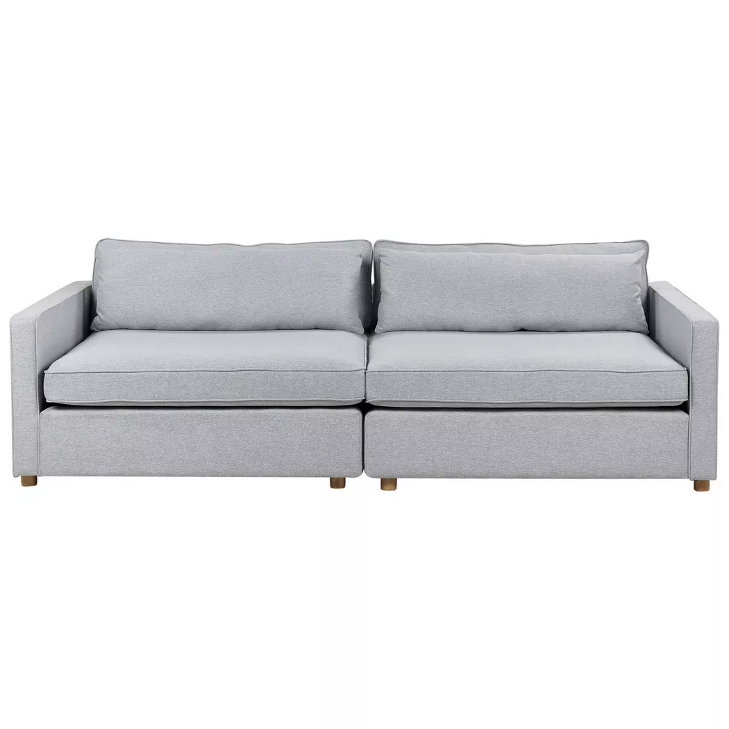 Beliani - 3 Sitzer Sofa aus Stoff Modern VINSTRA, One Size, Taubengrau