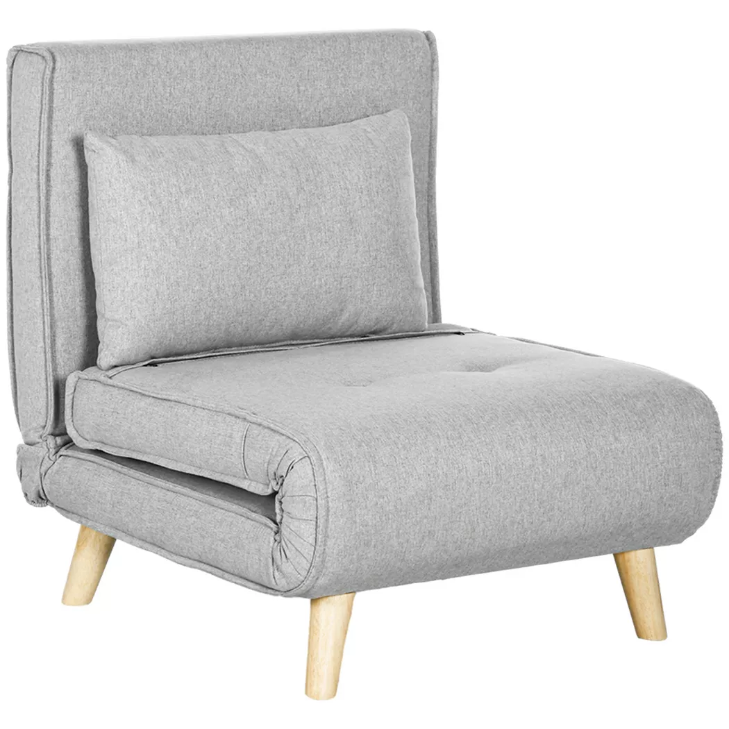HOMCOM - Schlafsessel, One Size, Grau