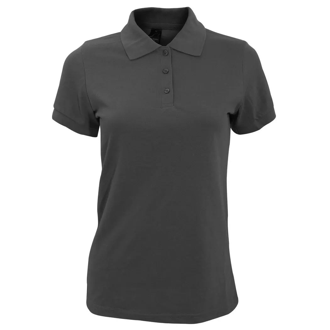 SOLS - Prime Pique PoloShirt, Kurzarm, für Damen, Grau, Größe L