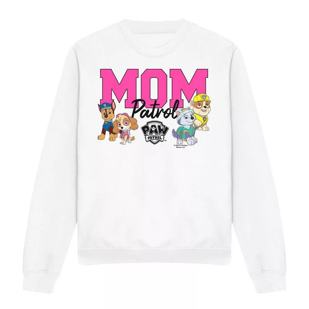 PAW PATROL - Mom Patrol Sweatshirt Muttertag, für Damen, Weiss, Größe XXL