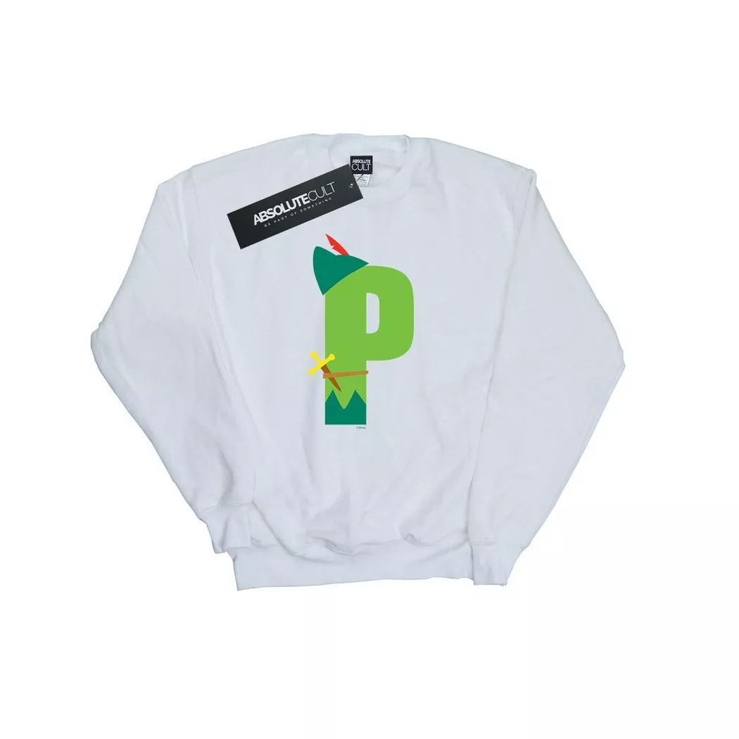 Disney - Alphabet P Is For Peter Pan Sweatshirt, für Damen, Weiss, Größe S