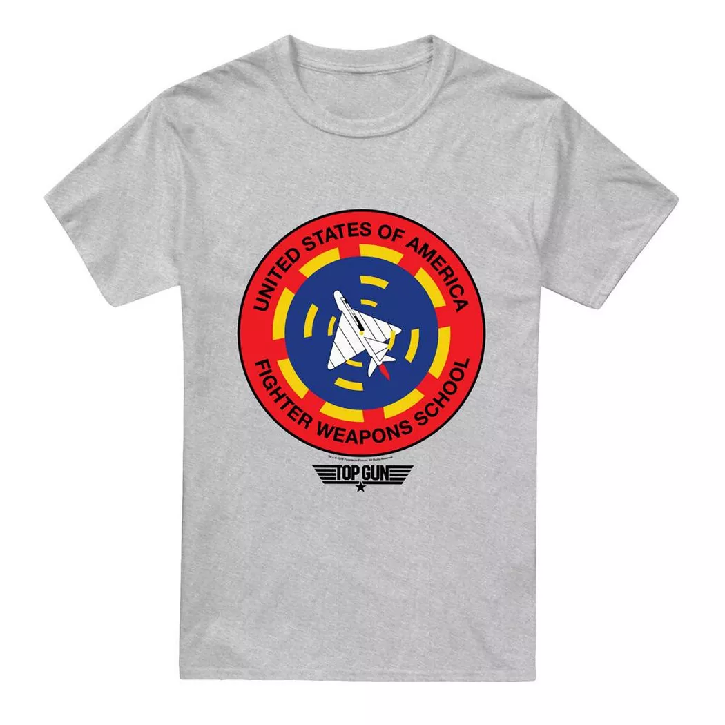 Top Gun - Fighter Weapons School TShirt, für Herren, Spacegrau, Größe 5XL
