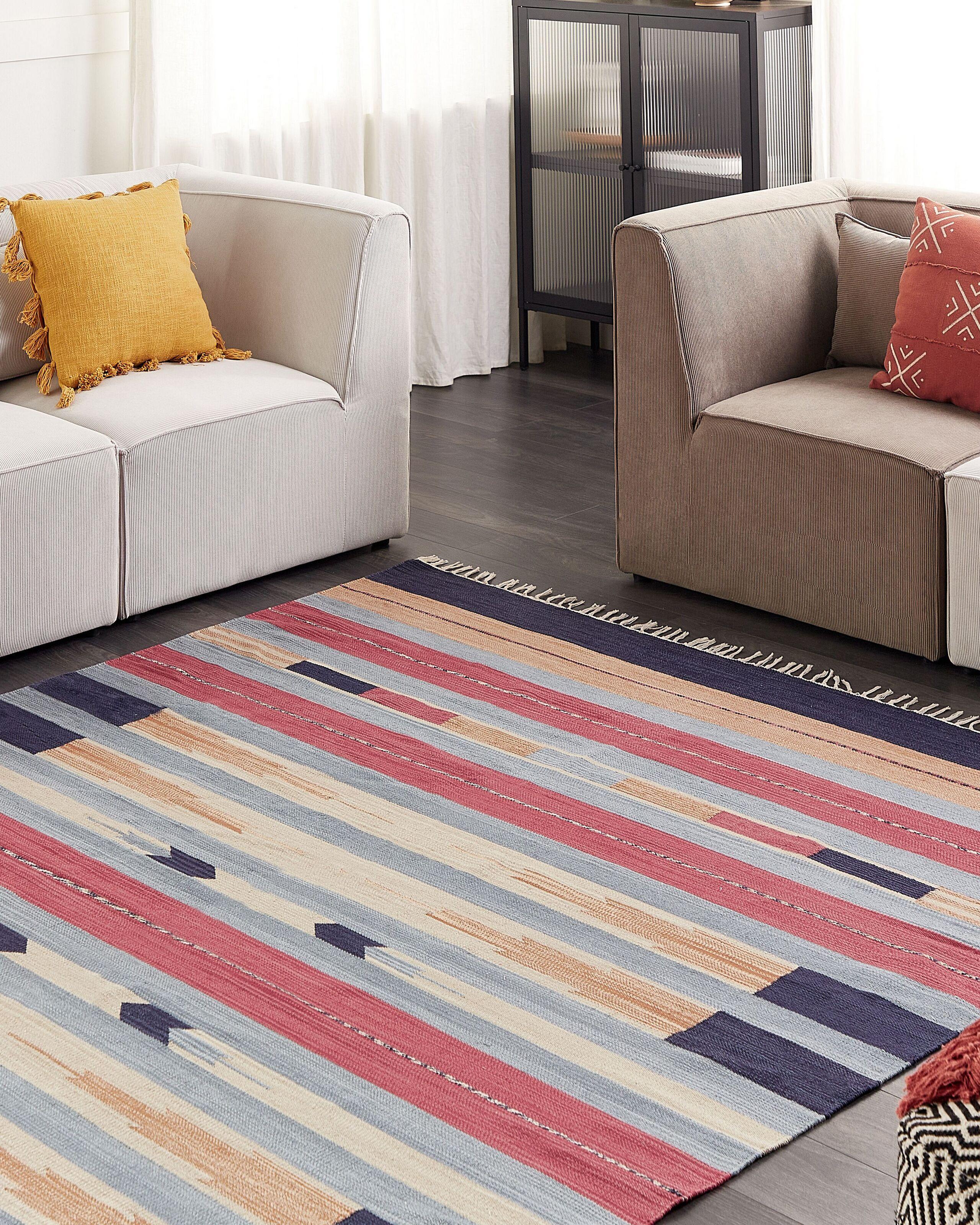 Beliani Tapis en Coton Traditionnel GANDZAK  