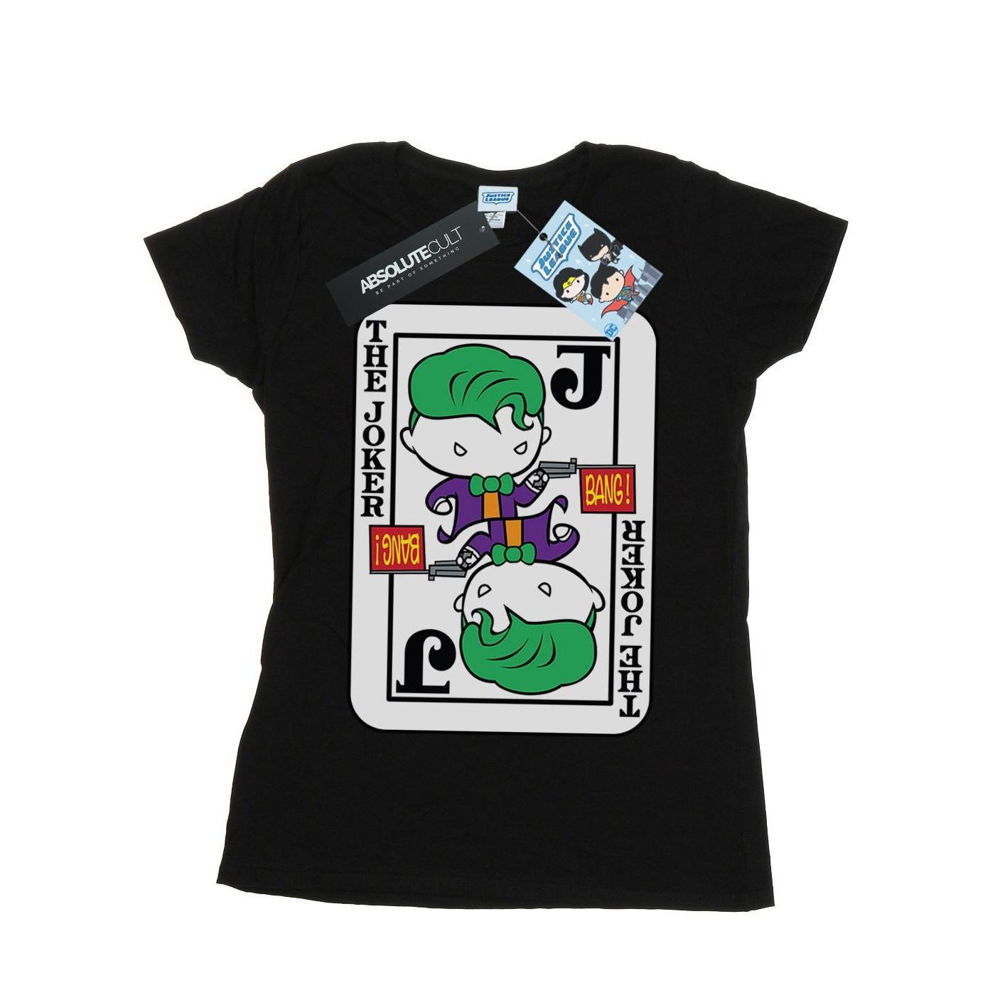 Image of Chibi Joker Playing Card Tshirt Damen Schwarz L