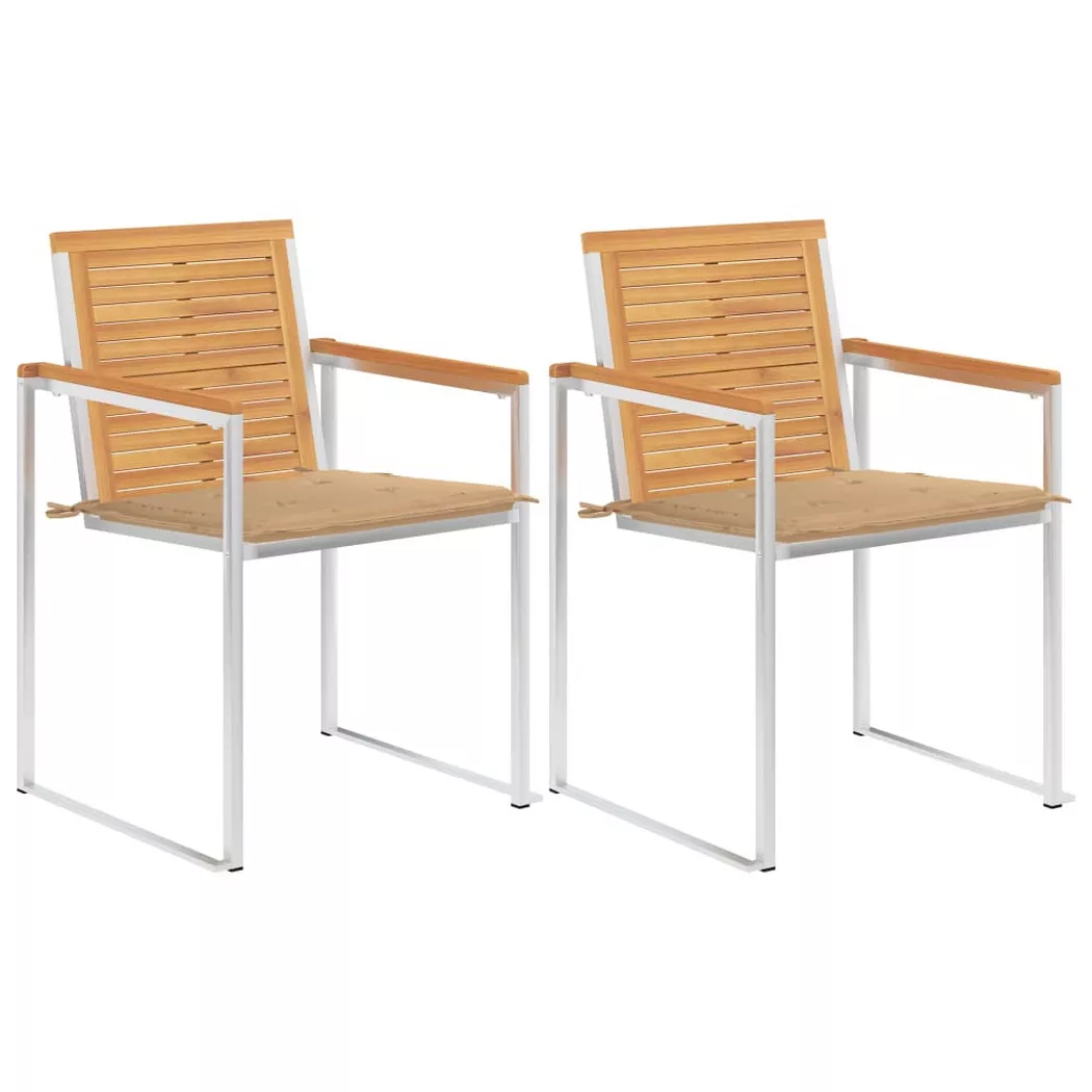 VidaXL - Gartenstuhl holz, One Size, Beige