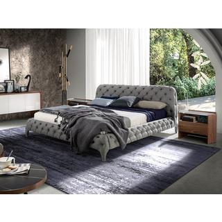 ANGEL CERDA Table de chevet en noyer avec plateau en verre trempé  