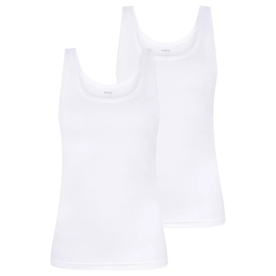 mey - 2er Pack Organic - Unterhemd / Tanktop, für Damen, Weiss, Größe XXL
