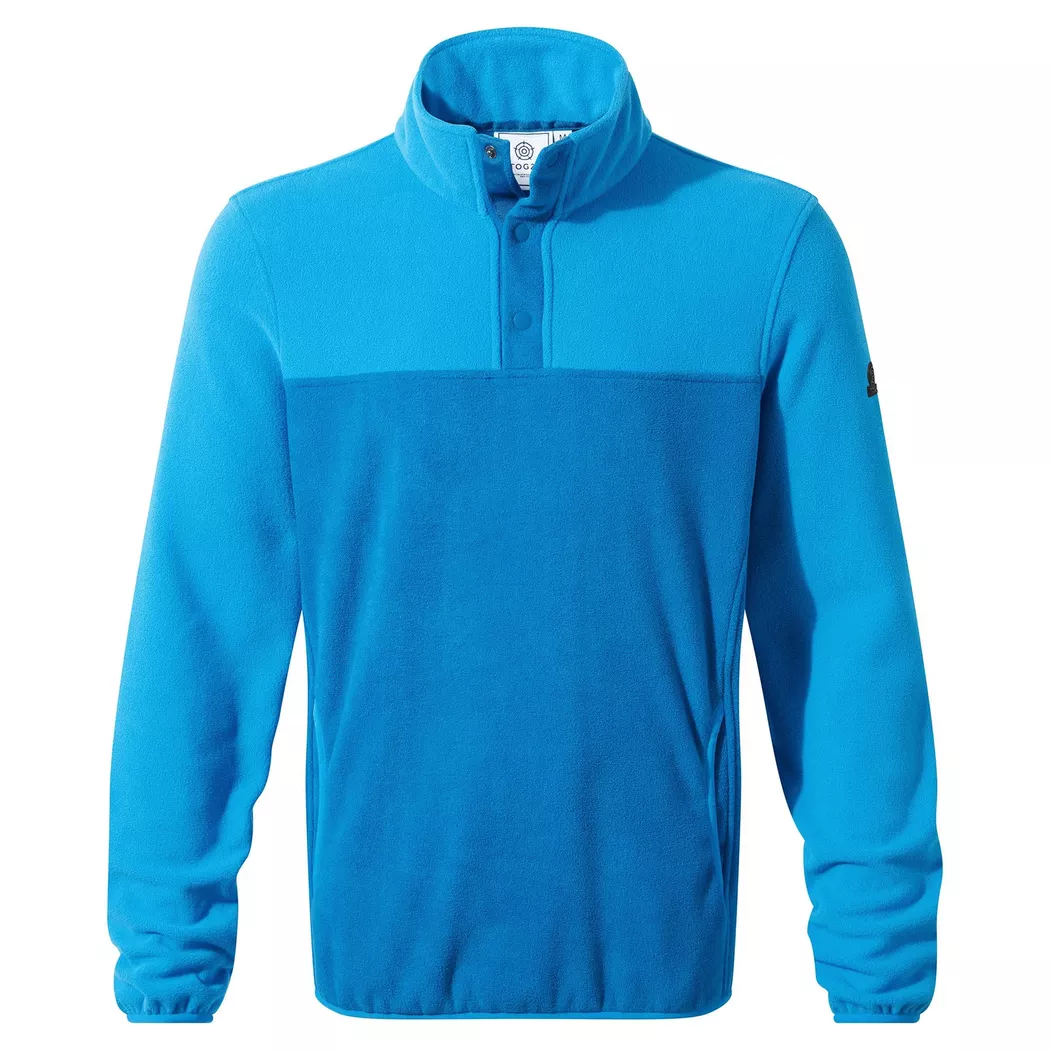 Tog24 - Farlow FleeceOberteil Nietenfront, für Herren, Blau Bunt, Größe M