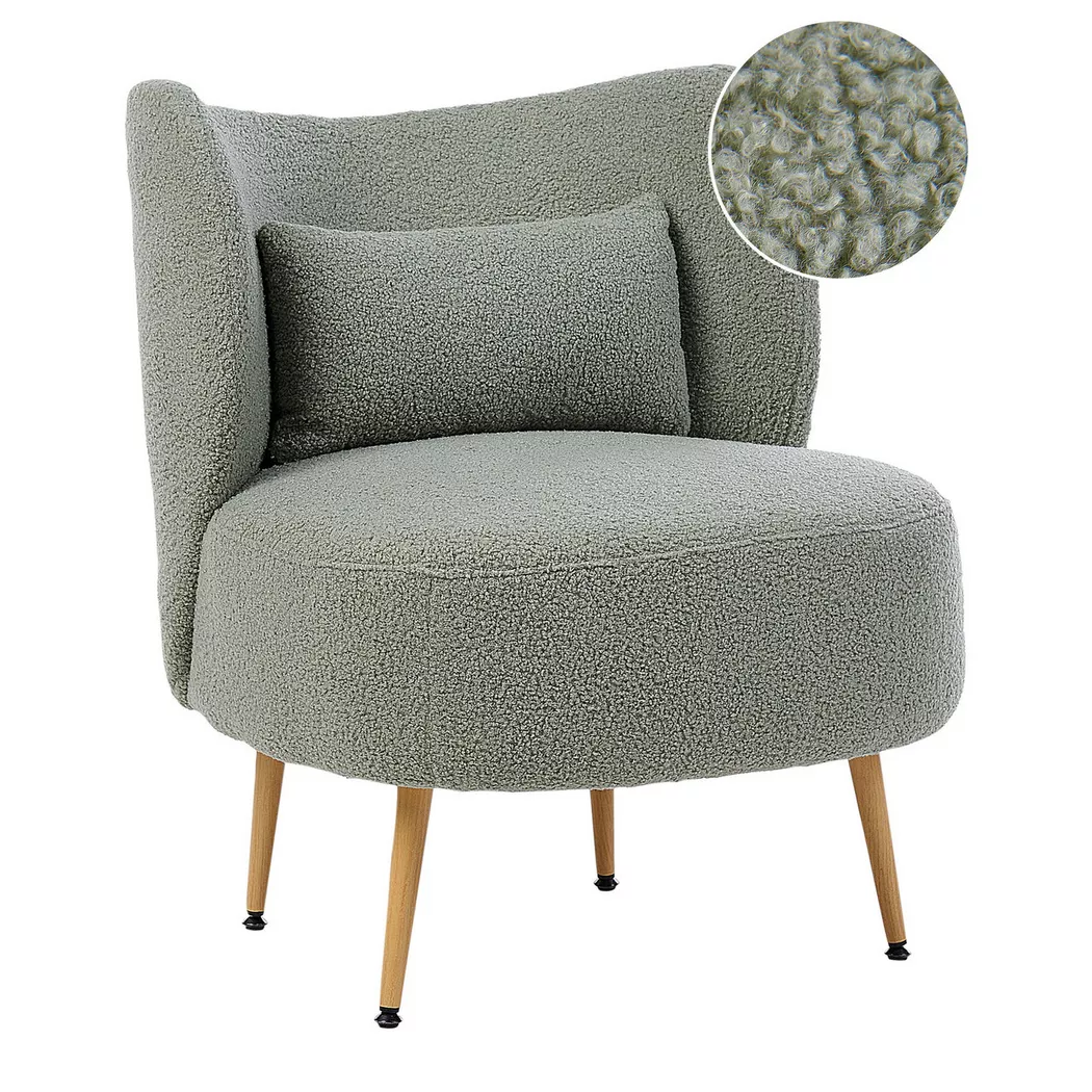 Beliani - Sessel aus Bouclé  OTSBY II, One Size, Grün