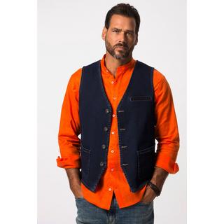 JP1880  Gilet en jean FLEXNAMIC®, avec encolure en V 