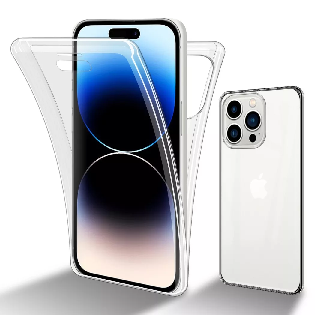 Apple - Hülle für  iPhone 14 PRO 360° Full Body Front- und Rückenschutz, Transparent