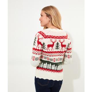 Joe Browns  Gilet Tricot Fair Isle Festonné 